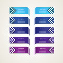 Wall Mural - Infographic design template.  Business concept with 10 options, parts, steps or processes. Can be used for workflow layout, diagram, number options, web design.