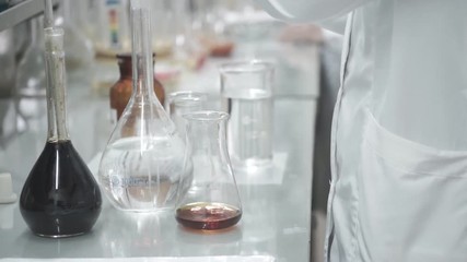 chemical laboratory for conducting experiments with a set of tools