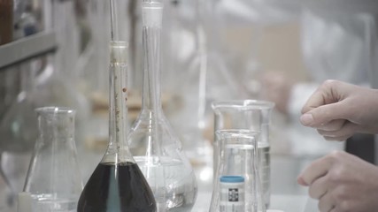 Wall Mural - chemical laboratory for conducting experiments with a set of tools
