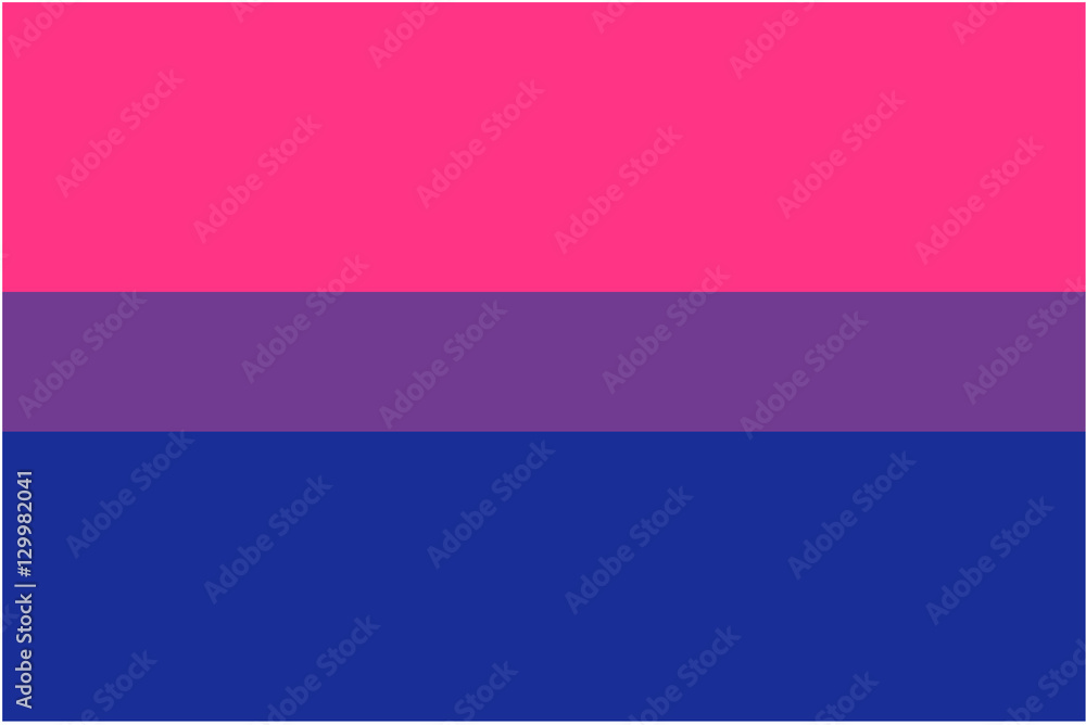 Bisexual pride flag - obrazy, fototapety, plakaty 
