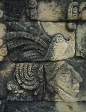Detail Of Maya Stone Carving At Tikal, Guatemala