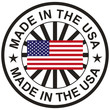 Stamp with flag of the usa made