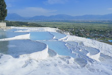 Terraced Travertine Thermal Pools, Pamukkale, Anatolia, Turkey Minor