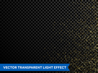 Wall Mural - particles of golden dust glow, magic shimmering glitter texture
