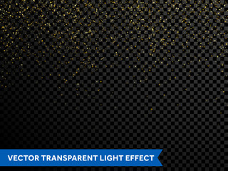 Wall Mural - golden confetti particles glitter, sparkling gold dust texture