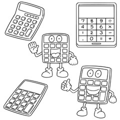 Sticker - vector set of calculator