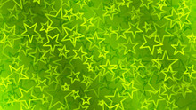 Green Abstract Background Of Small Stars