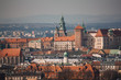 Krakow cityscape, Poland. Wawel castle in the background