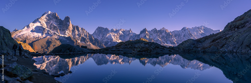 Lac Blanc - Massif du Mont-Blanc - obrazy, fototapety, plakaty 