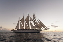 Star Clipper Sailing Cruise Ship, Dominica