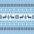 Traditional ornamental blue sweater pattern