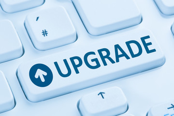 Wall Mural - upgrade upgraden software programm blau computer tastatur