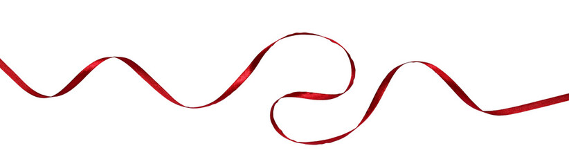 Wall Mural - Red silk ribbon curl