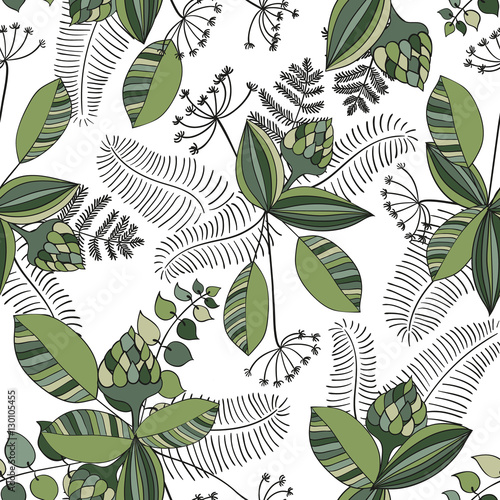 Fotografía Scandinavian vector floral seamless pattern