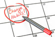 © alexlmx - Change Habits! Date on calendar concept, 3D rendering
