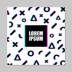 Wall Mural - dynamic design with effect glitch. good for covers, placards, posters, flyers. vector illustration. 