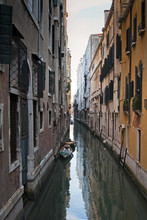 A Canal In The Venetian Lagoon, Venice, Veneto