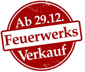 Sticker - Ab 29.12. Feuerwerksverkauf 