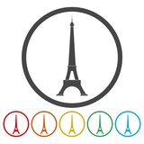 Fototapeta Boho - Eiffel tower vector illustration icon