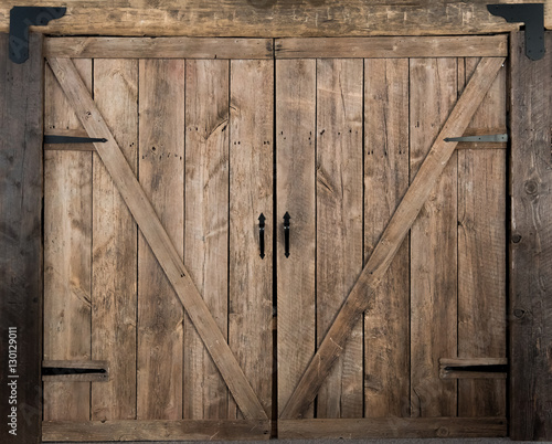 Wooden Barn Door Swing Style Buy This Stock Photo And Explore