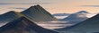 © robertharding - Hilltops and lava fields in Nordunamshraun, seen from Namshraun, Landmannalaugar area, Fjallabak region, Iceland