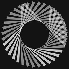 Leinwandbilder - Geometric circle with transparent elements. Circular abstract sp