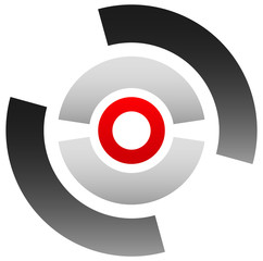 Wall Mural - Crosshair icon, target symbol. Pinpoint, bullseye sign. Concentr