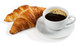  Hot coffee and croissants