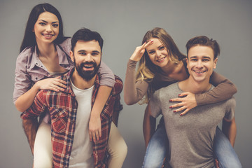 Wall Mural - Beautiful young people