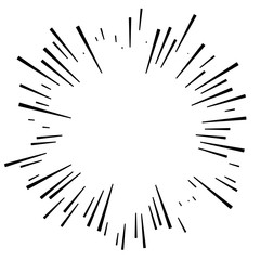 Poster - Comic explosion effect. Radiating, radial lines. Starburst, sunb