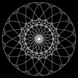 Geometric circle. Circular element. Abstract spiral motif with c
