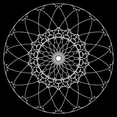 Poster - Geometric circle. Circular element. Abstract spiral motif with c