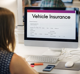 Canvas Print - Vehicle Insurance Claim Form Concept