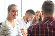 © ty - Team job. Photo young businessmans crew working with new startup project