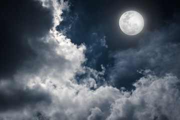 nighttime sky with cloudy and bright moon would make a great background.