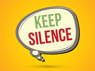 Wall Mural - Keep silence text in balloons graphic vector.