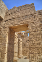 Doorway In The Temple Of Khonsu, Karnak Temple, Luxor, Thebes, Egypt