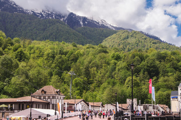 Mountain above the village.