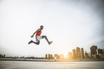 Wall Mural - Runner training outdoors