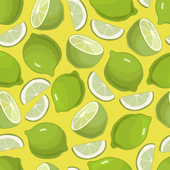  Citrus Background Limes Seamless Pattern