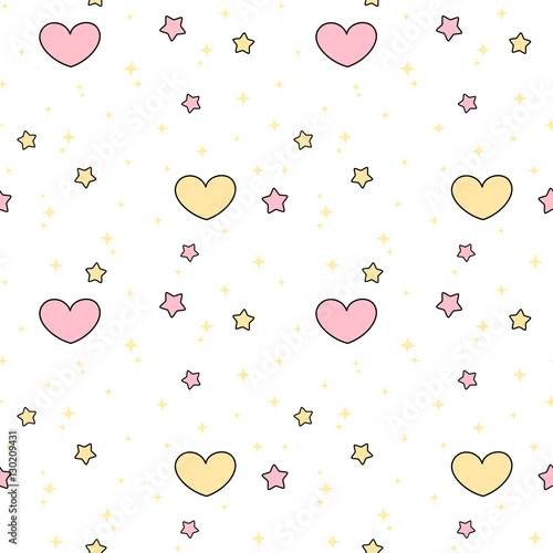 Pink Background Yellow Stars gambar ke 16