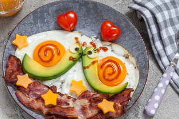 Snails breakfast for Valentine day