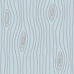 Wood texture hand drawn seamless pattern. Wood lines, grain. Vector illustration