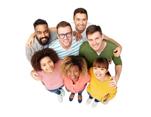 Wall Mural - international group of happy smiling people