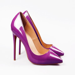 purple women high heel women shoe