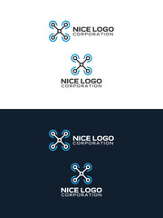 drone copter logo template, modern minimal logotype