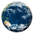 Planet Earth with clouds, Oceania - Pianeta Terra con nuvole, Oceania
