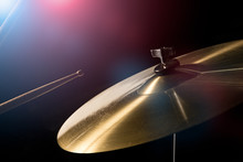 The Drum Stick Hit On The Crash Cymbal