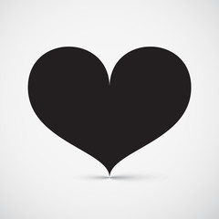 Canvas Print - Heart Icon. Vector Simple Symbol.