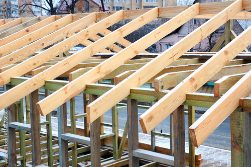 The Wooden Structure Of Building Frame The Wooden Structure Of Building Frame